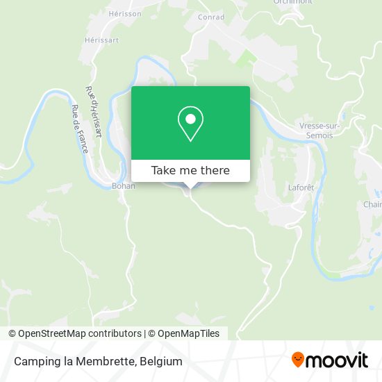 Camping la Membrette map