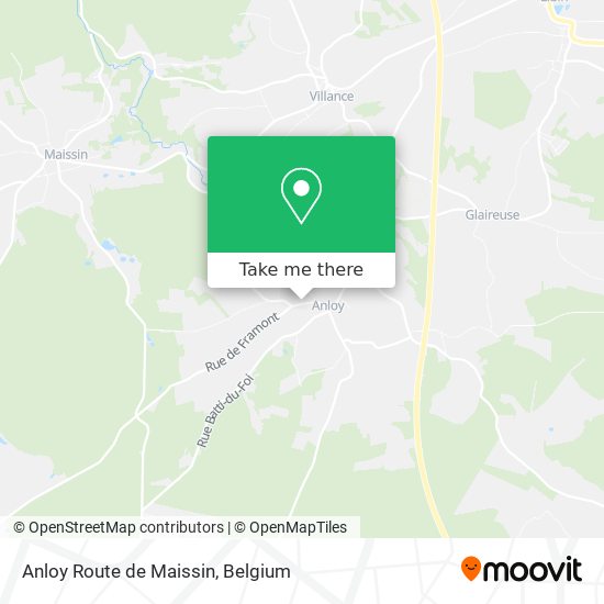 Anloy Route de Maissin map
