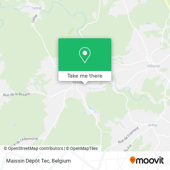 Maissin Dépôt Tec map