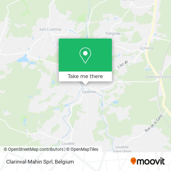 Clarinval-Mahin Sprl map