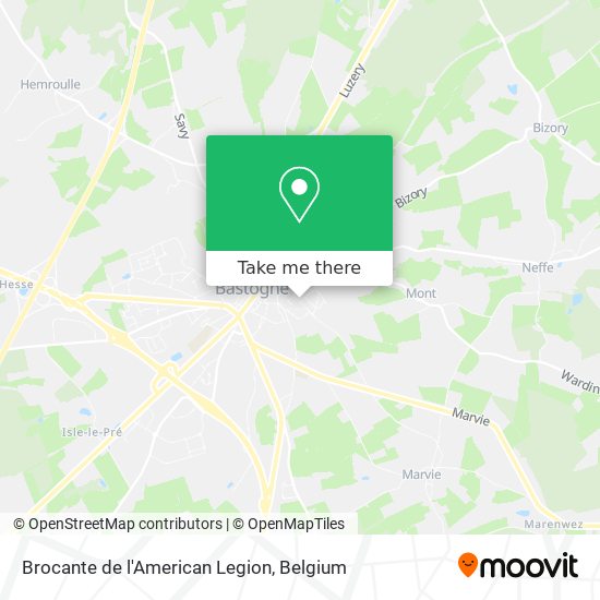 Brocante de l'American Legion map