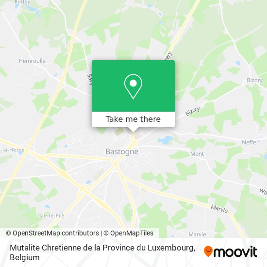 Mutalite Chretienne de la Province du Luxembourg map