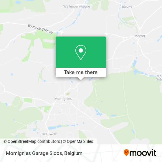 Momignies Garage Sloos map