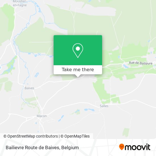 Bailievre Route de Baives map