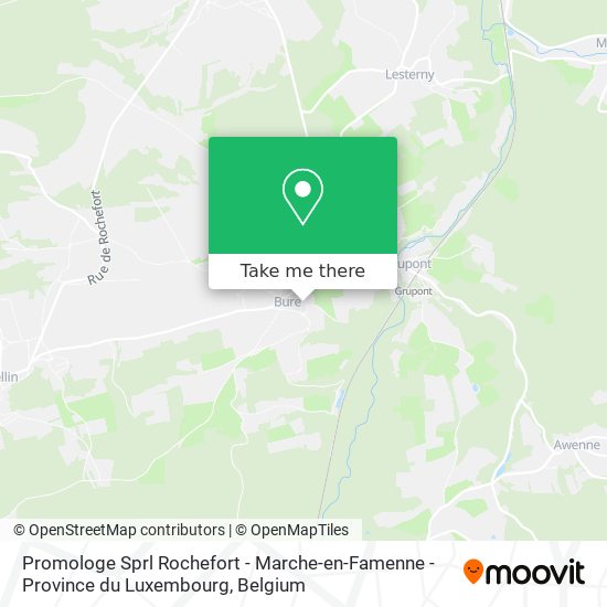 Promologe Sprl Rochefort - Marche-en-Famenne - Province du Luxembourg plan