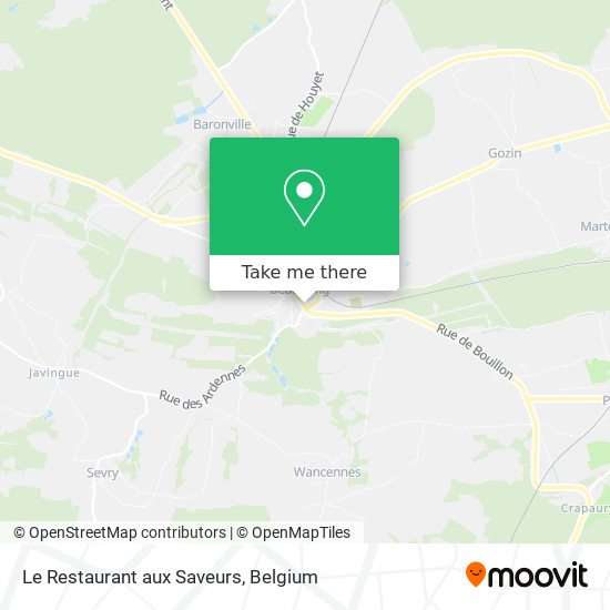 Le Restaurant aux Saveurs plan