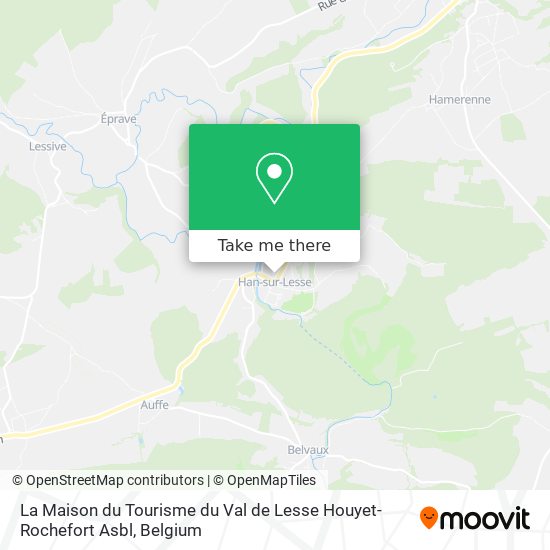 La Maison du Tourisme du Val de Lesse Houyet-Rochefort Asbl plan