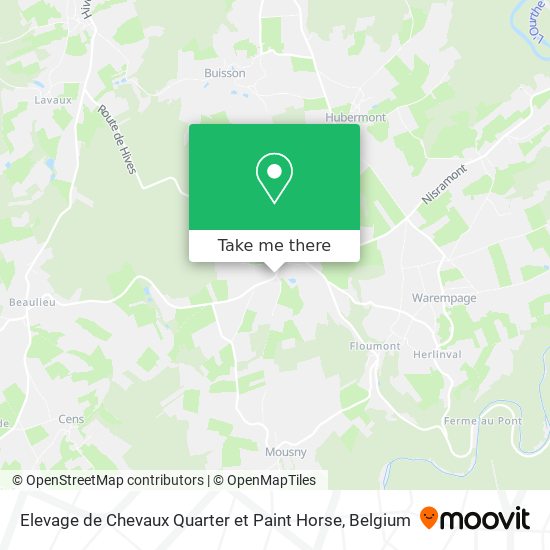 Elevage de Chevaux Quarter et Paint Horse map