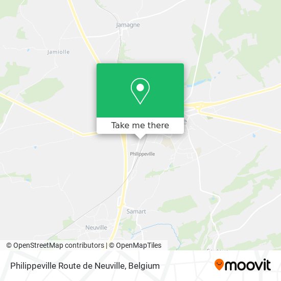 Philippeville Route de Neuville map