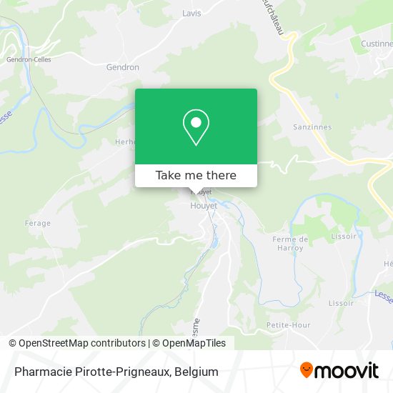 Pharmacie Pirotte-Prigneaux map