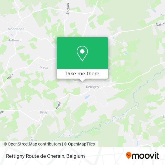 Rettigny Route de Cherain plan