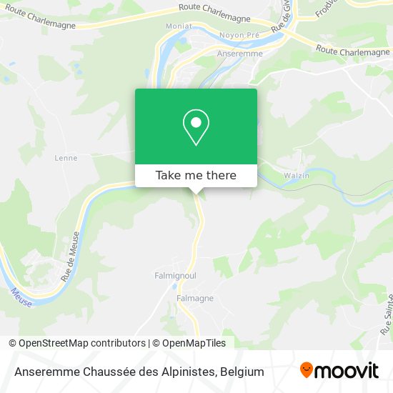 Anseremme Chaussée des Alpinistes map