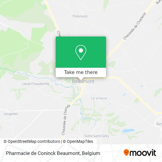 Pharmacie de Coninck Beaumont map