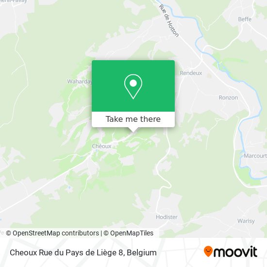 Cheoux Rue du Pays de Liège 8 map