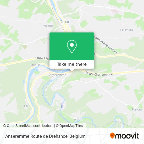 Anseremme Route de Dréhance plan