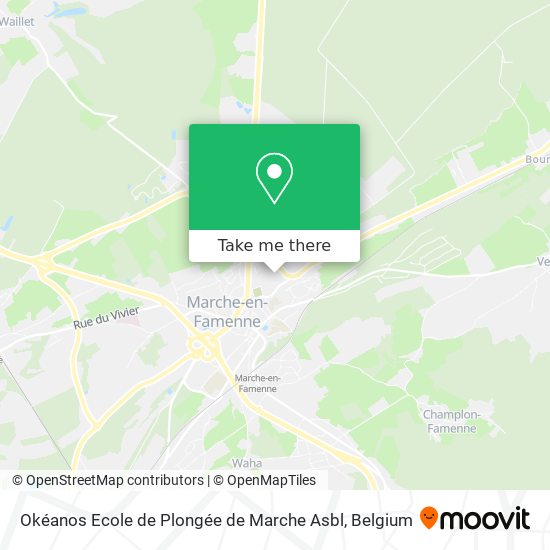 Okéanos Ecole de Plongée de Marche Asbl map