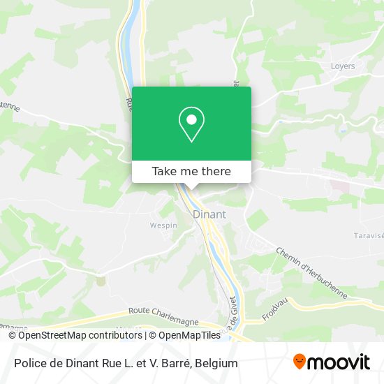 Police de Dinant Rue L. et V. Barré map