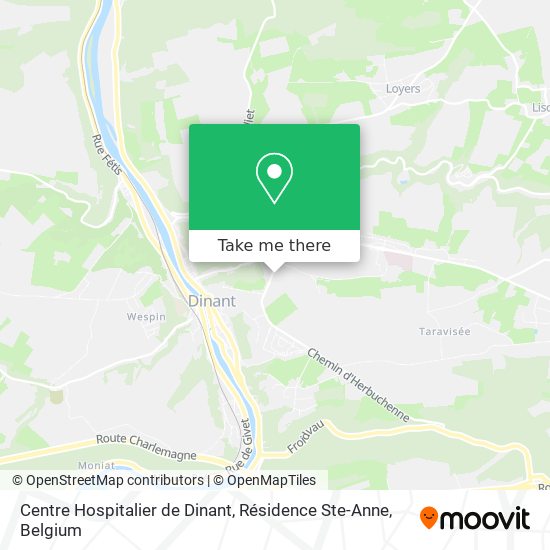 Centre Hospitalier de Dinant, Résidence Ste-Anne map