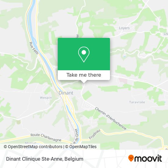 Dinant Clinique Ste-Anne map