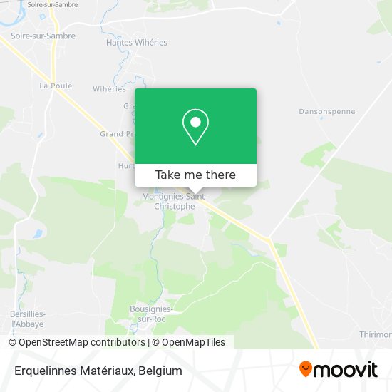 Erquelinnes Matériaux map