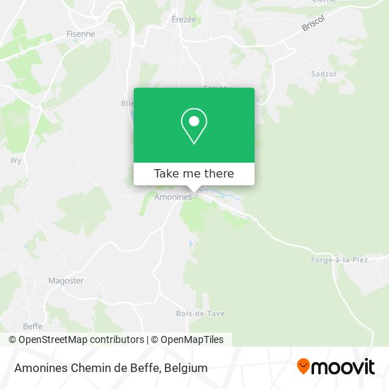 Amonines Chemin de Beffe map