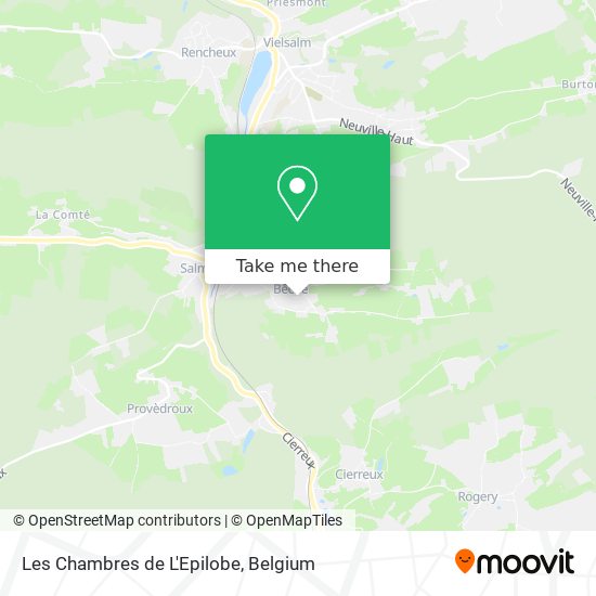 Les Chambres de L'Epilobe map