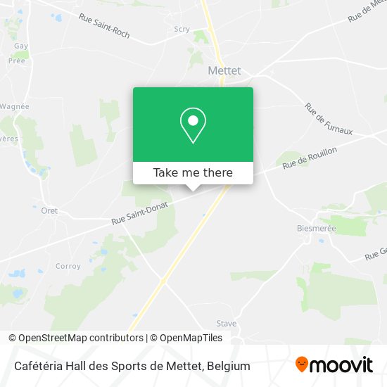 Cafétéria Hall des Sports de Mettet map