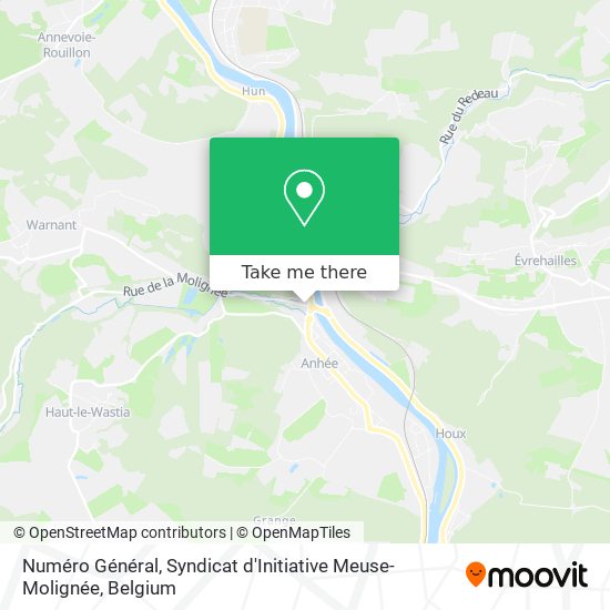 Numéro Général, Syndicat d'Initiative Meuse-Molignée map