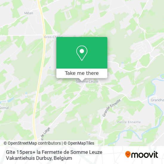 Gîte 15pers+ la Fermette de Somme Leuze Vakantiehuis Durbuy map