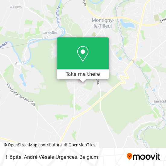 Hôpital André Vésale-Urgences map