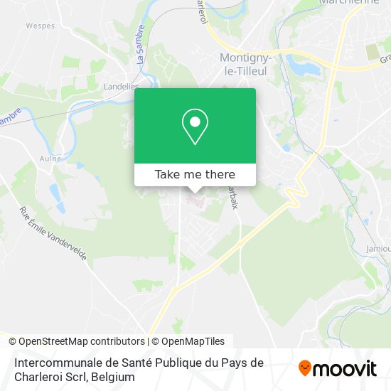 Intercommunale de Santé Publique du Pays de Charleroi Scrl map