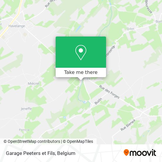 Garage Peeters et Fils map