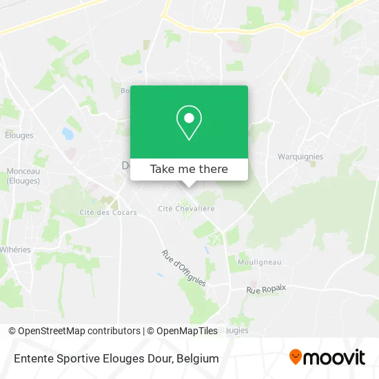 Sports Club Elouges Dour map