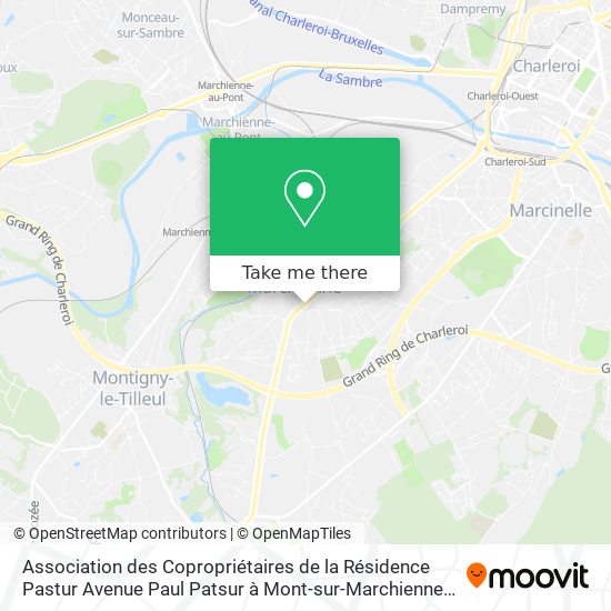 Association des Copropriétaires de la Résidence Pastur Avenue Paul Patsur à Mont-sur-Marchienne Uni map