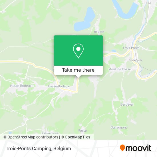 Trois-Ponts Camping map