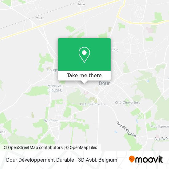 Dour Développement Durable - 3D Asbl map