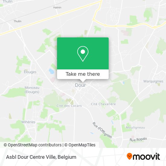Asbl Dour Centre Ville map