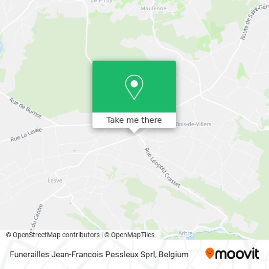 Funerailles Jean-Francois Pessleux Sprl map