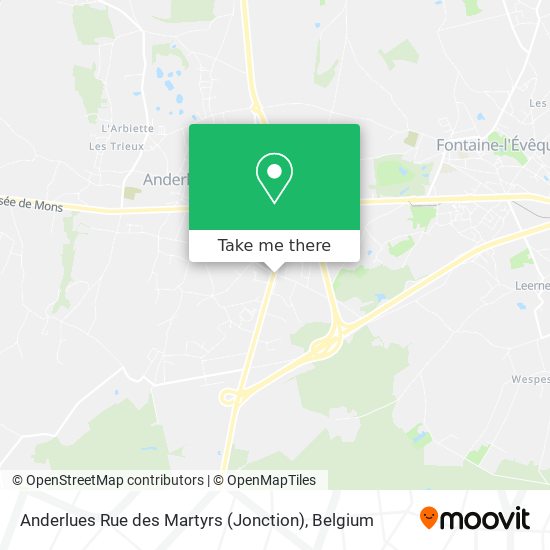 Anderlues Rue des Martyrs (Jonction) map