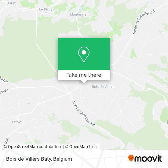 Bois-de-Villers Baty map