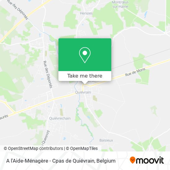 A l'Aide-Ménagère - Cpas de Quiévrain map