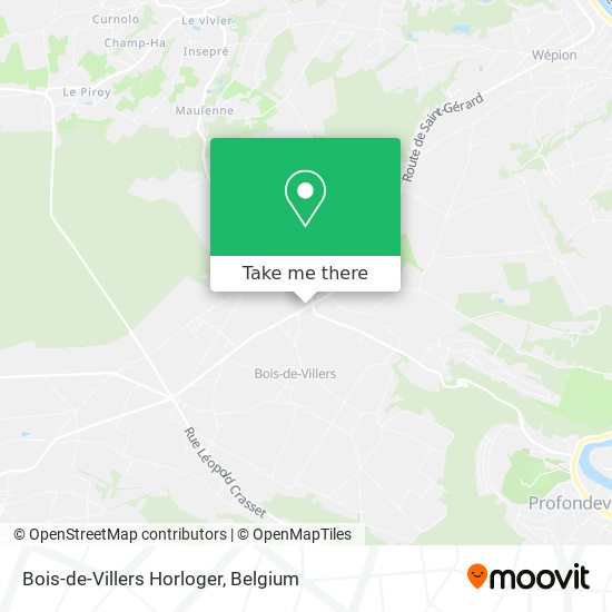 Bois-de-Villers Horloger map