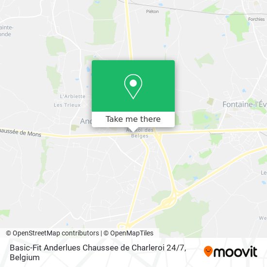 Basic-Fit Anderlues Chaussee de Charleroi 24 / 7 map