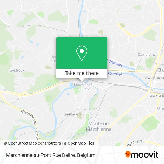 Marchienne-au-Pont Rue Delire map