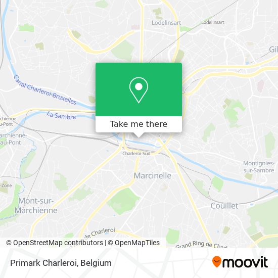 Primark Charleroi map