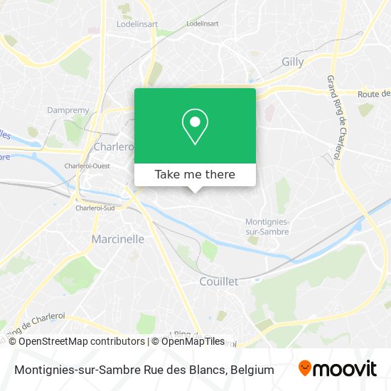 Montignies-sur-Sambre Rue des Blancs map