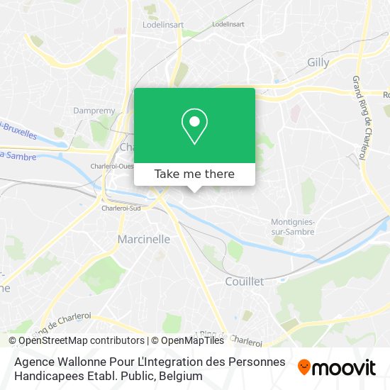 Agence Wallonne Pour L'Integration des Personnes Handicapees Etabl. Public map