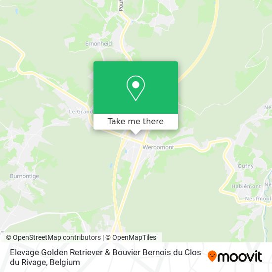 Elevage Golden Retriever & Bouvier Bernois du Clos du Rivage map