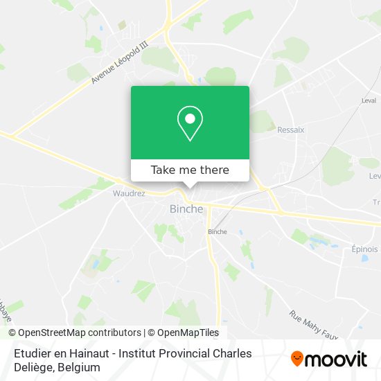 Etudier en Hainaut - Institut Provincial Charles Deliège map