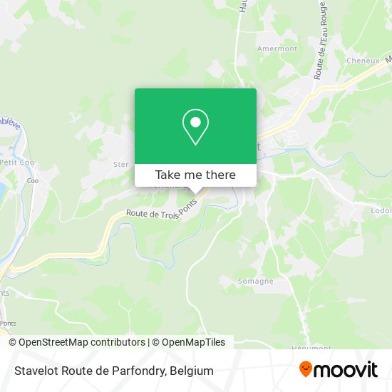 Stavelot Route de Parfondry plan
